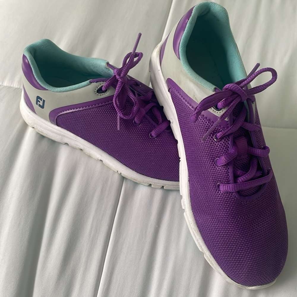 FootJoy - junior Purple and gray golf Shoes